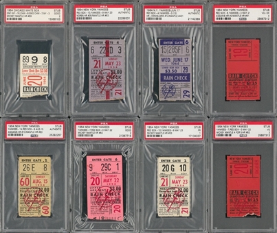 1952-54 Mickey Mantle Early Career Home Run Ticket Stub Collection- Lot of 13 (PSA)